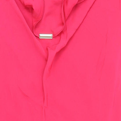Zara Womens Pink Acetate Shift Size S Boat Neck Pullover