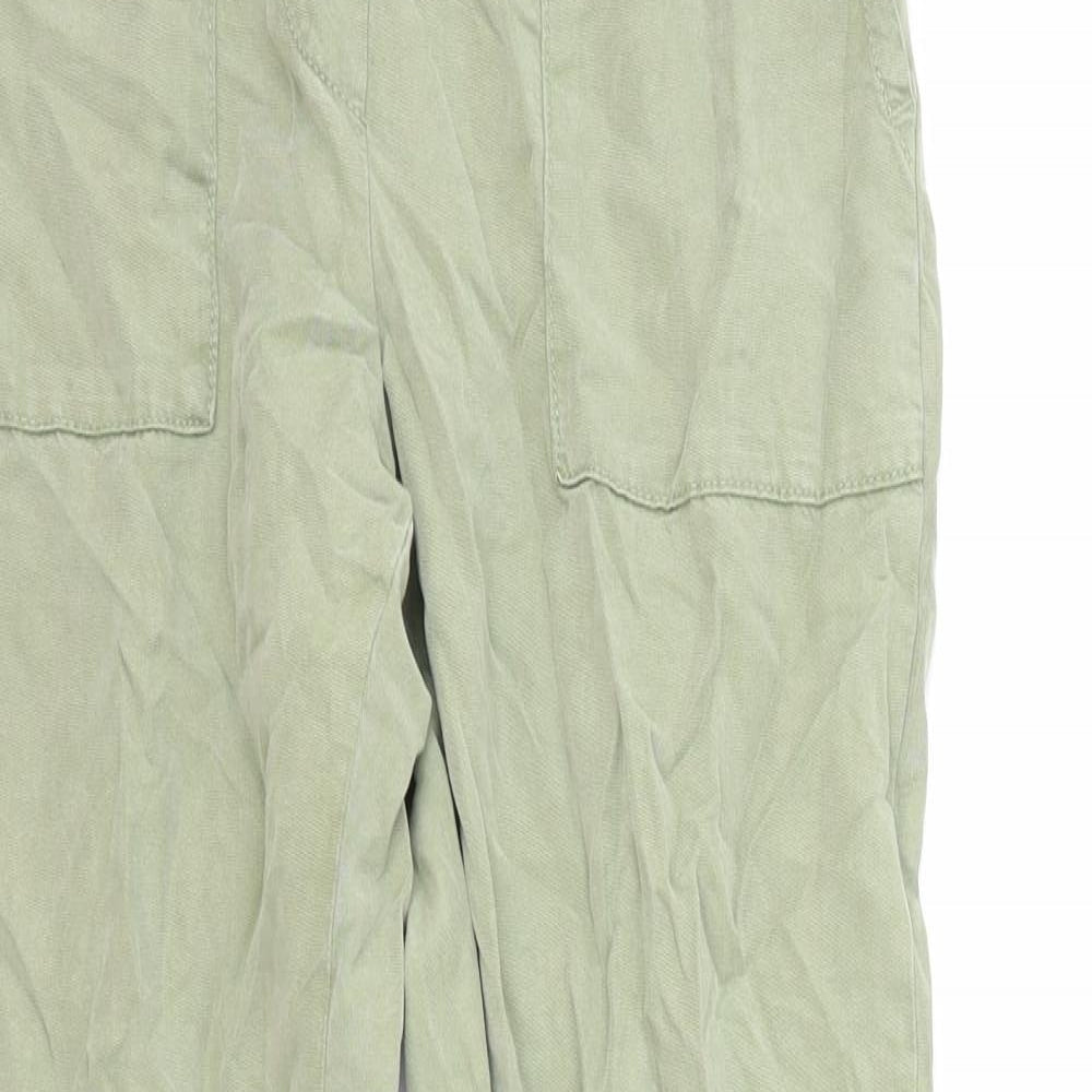 Womens UK Size 4 Promod Regular Fit  Green Trousers