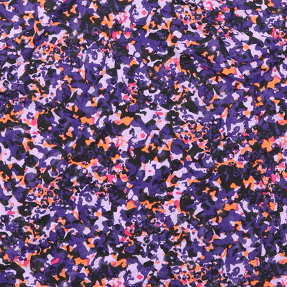 Marks and Spencer Womens Purple Geometric Polyester Basic T-Shirt Size 6 Boat Neck Pullover