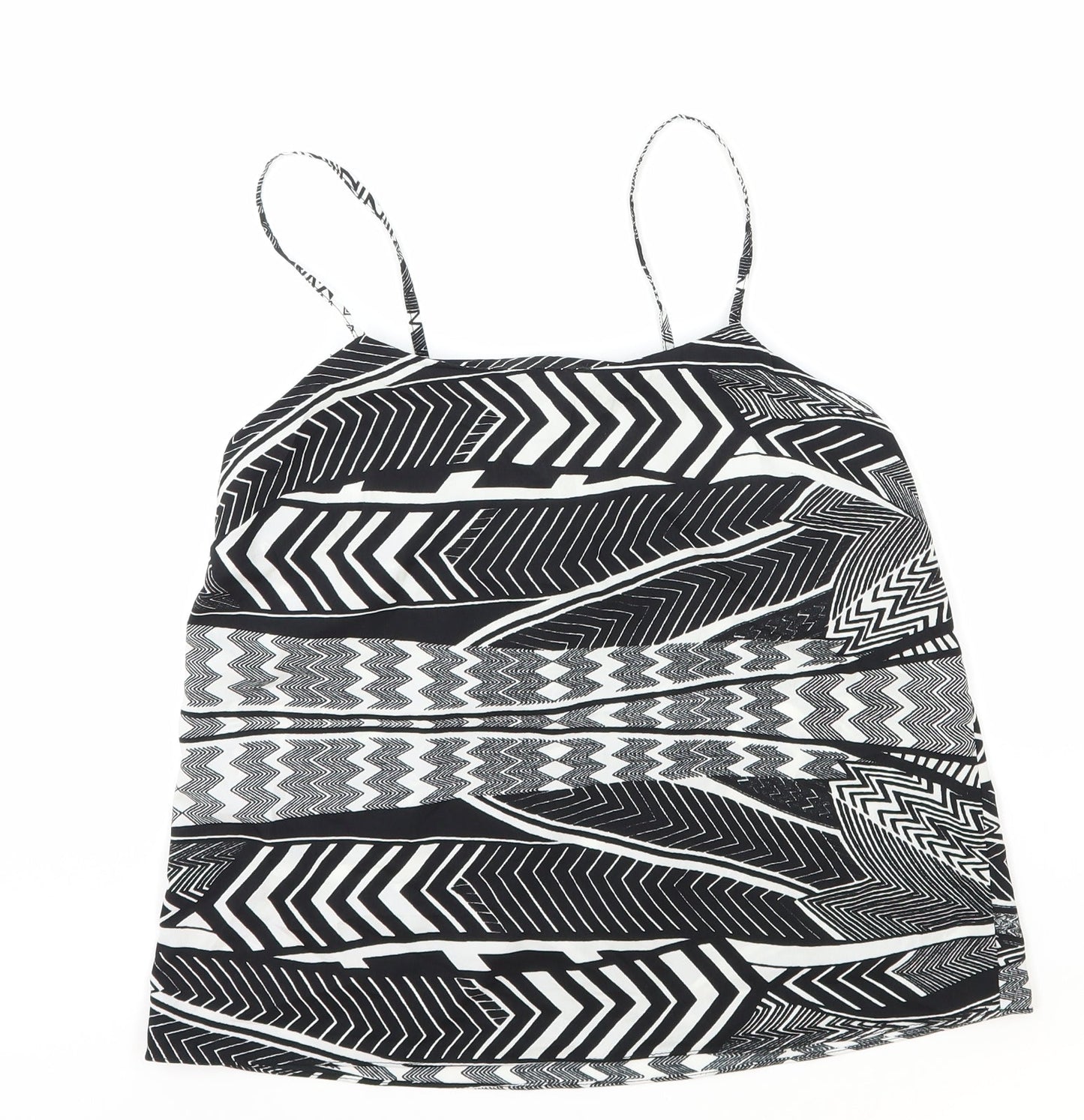 Womens UK Size 10 River Island Black Basic Tank
