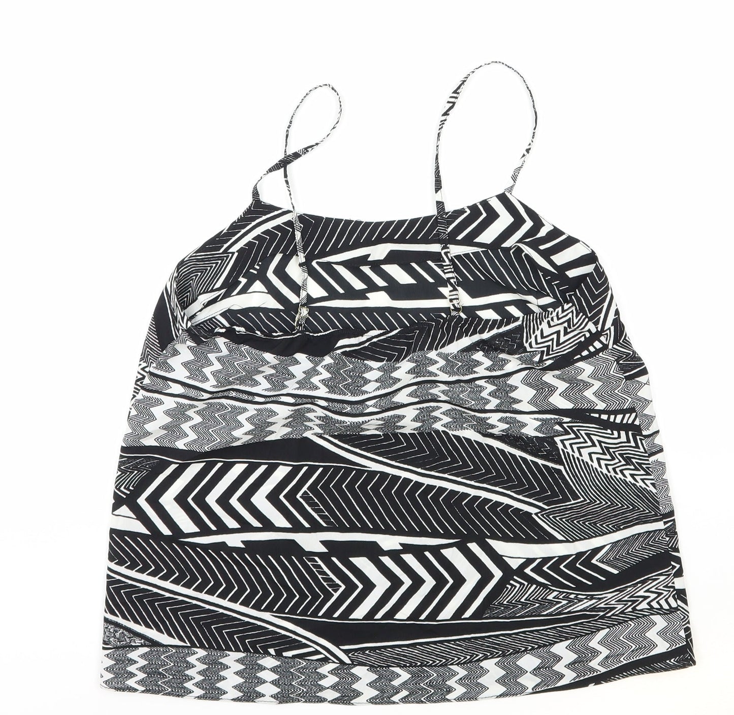 Womens UK Size 10 River Island Black Basic Tank