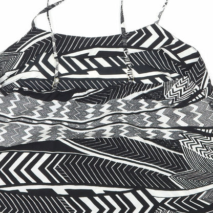 Womens UK Size 10 River Island Black Basic Tank