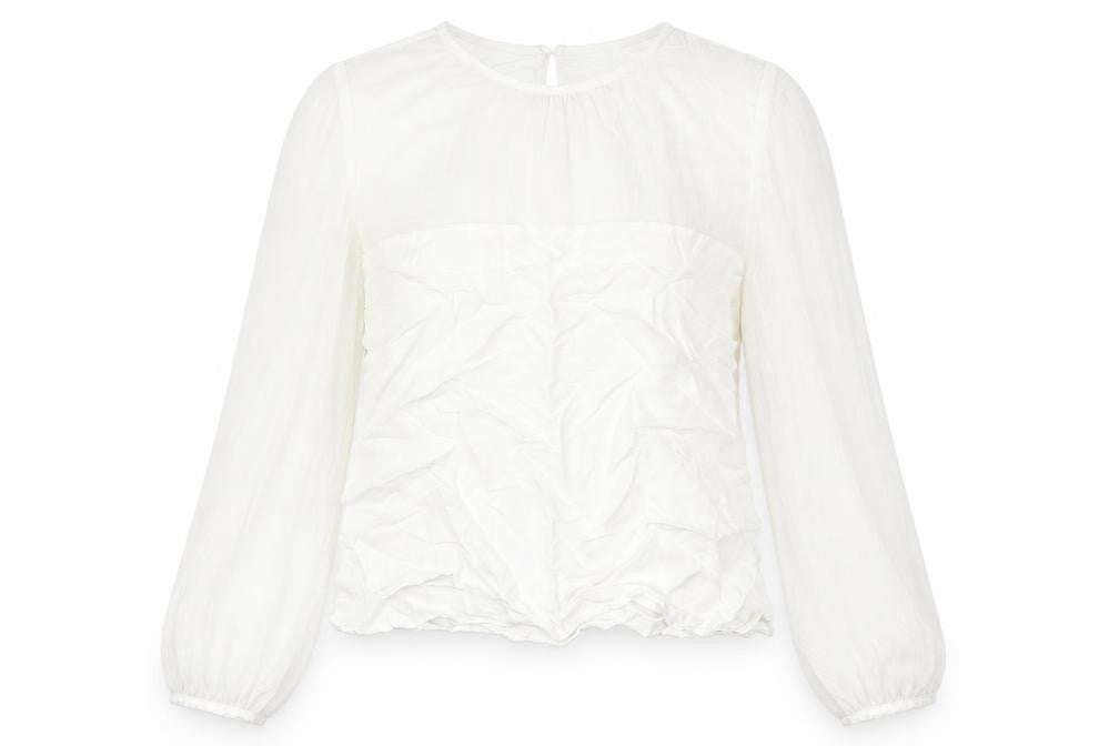 Womens UK Size S Zara White Basic Blouse