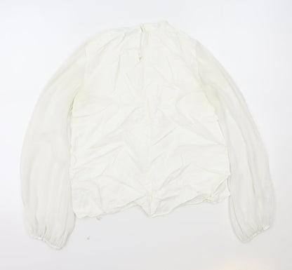 Womens UK Size S Zara White Basic Blouse