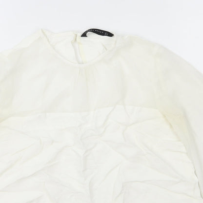Womens UK Size S Zara White Basic Blouse