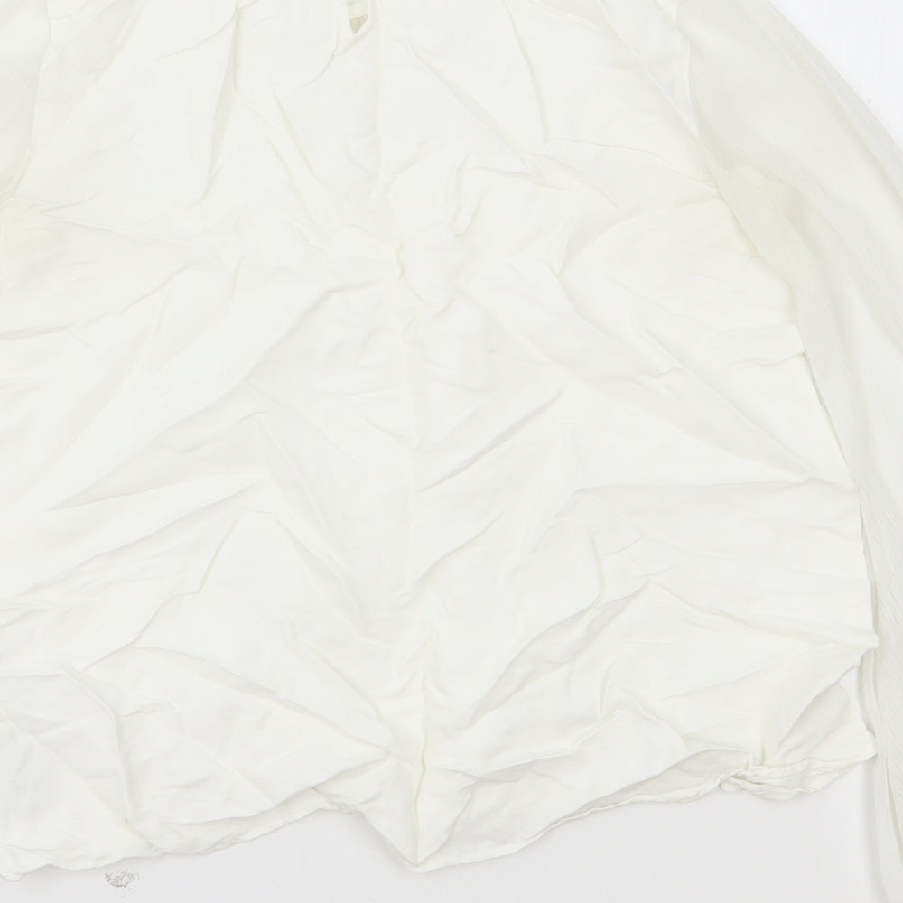 Womens UK Size S Zara White Basic Blouse