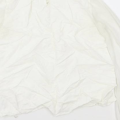 Womens UK Size S Zara White Basic Blouse