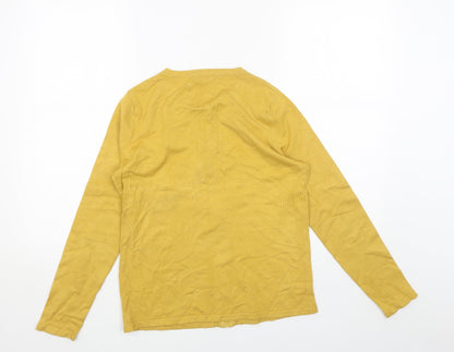 Womens UK Size 12 M&Co Yellow Full Zip Jumper