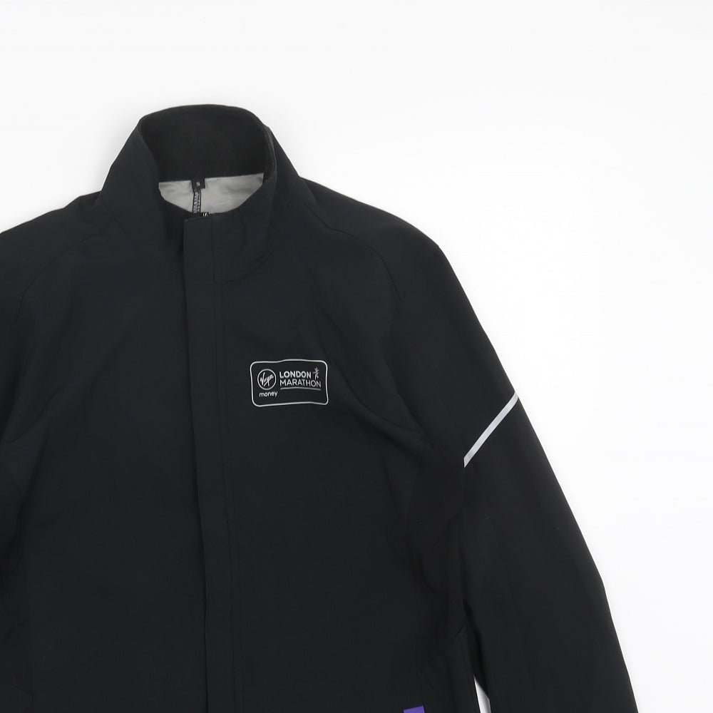 Womens UK Size S Preworn Black Windbreaker Coat