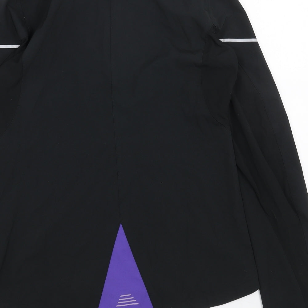 Womens UK Size S Preworn Black Windbreaker Coat