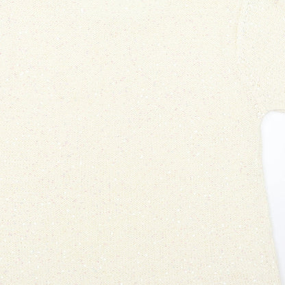 Womens UK Size 14 M&Co White Pullover Jumper