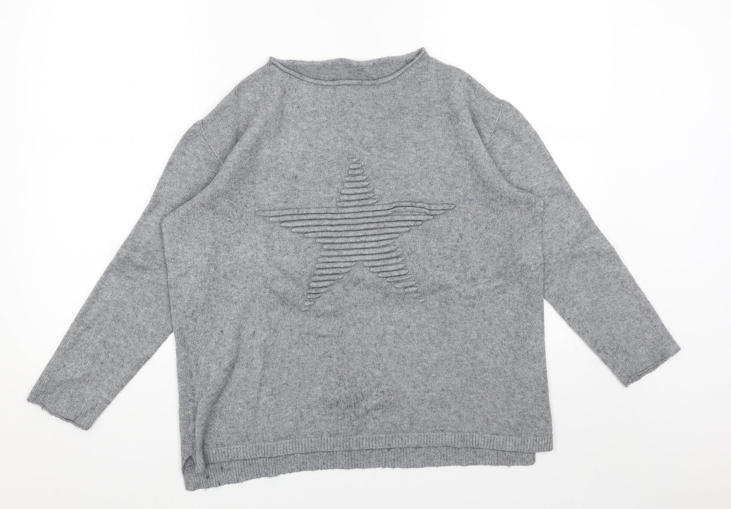Womens UK Size M Preworn Grey Pullover Jumper