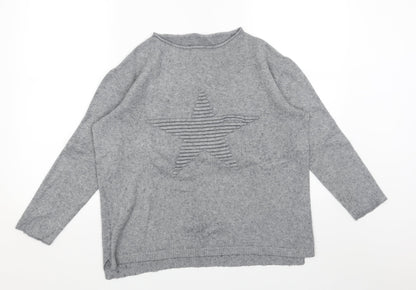 Womens UK Size M Preworn Grey Pullover Jumper