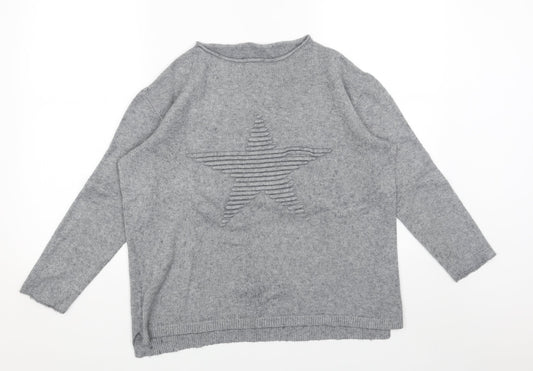 Womens UK Size M Preworn Grey Pullover Jumper
