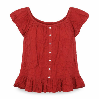 Womens UK Size 8 intuition Red Basic Blouse