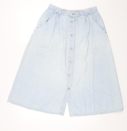 Womens UK Size 32 in Preworn Swing Denim Skirt