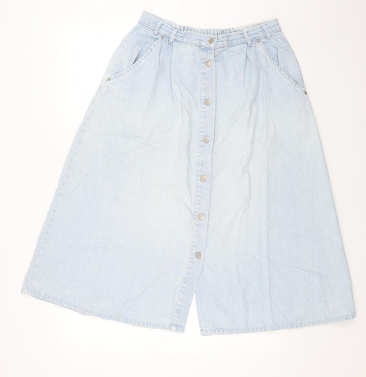 Womens UK Size 32 in Preworn Swing Denim Skirt