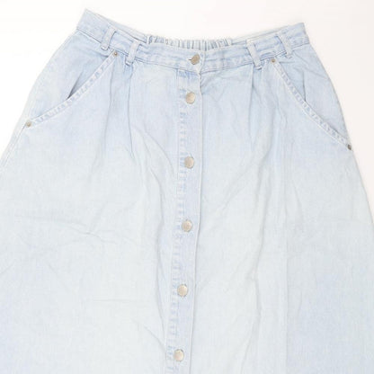 Womens UK Size 32 in Preworn Swing Denim Skirt