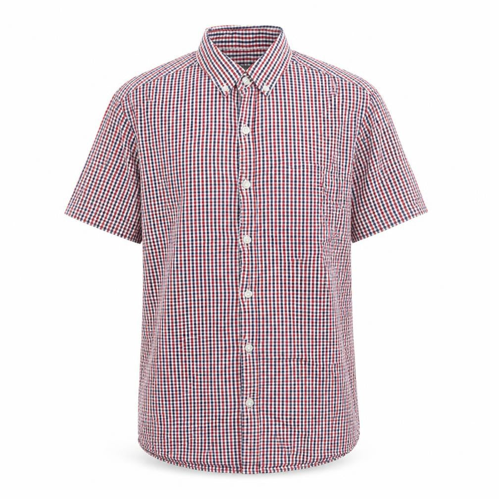 Mens UK Size M Primark Red  Button-Up Short Sleeve Casual Shirt