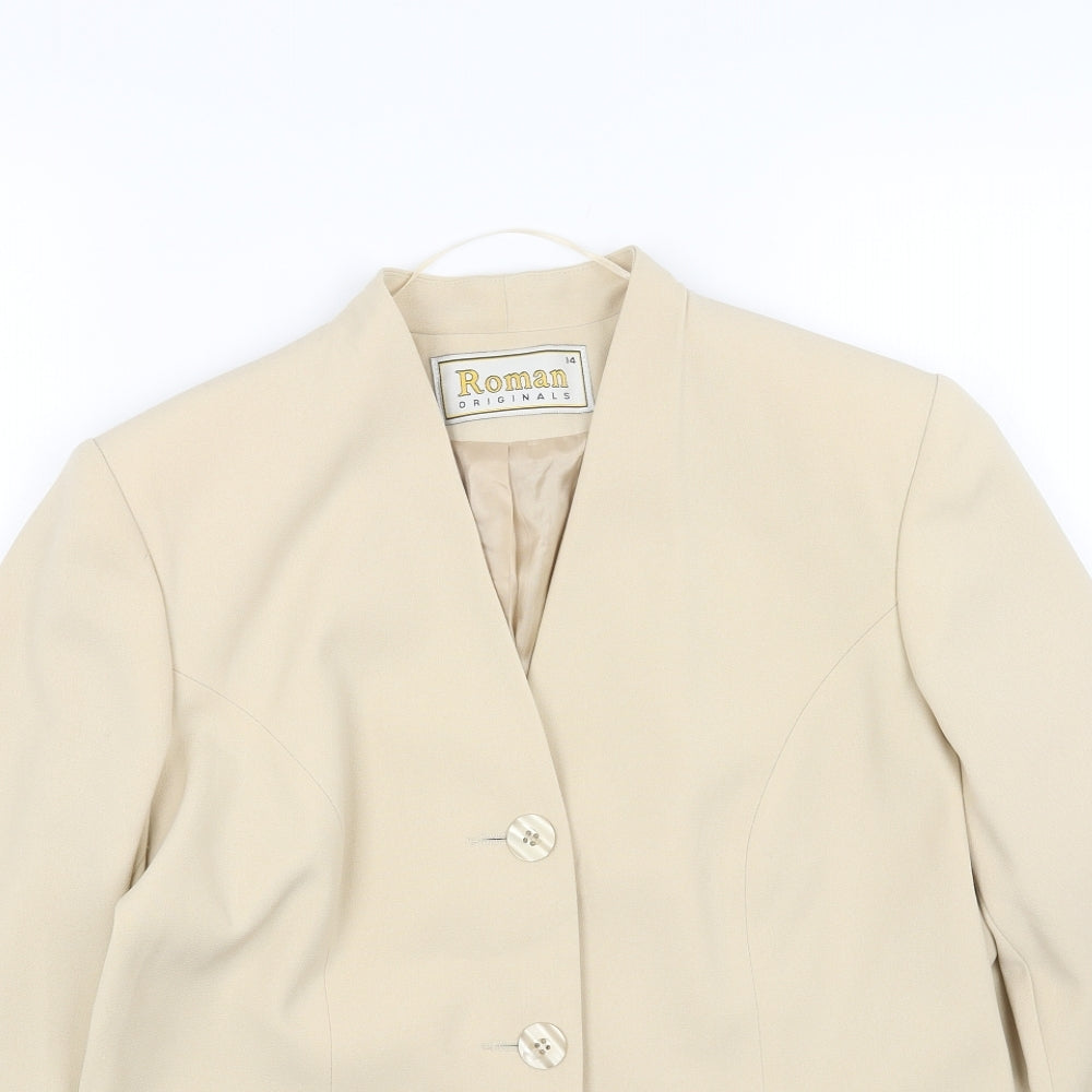 Womens UK Size 14 Roman Beige Jacket