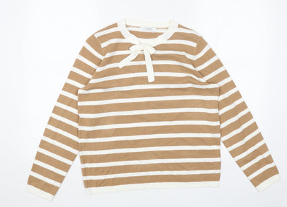 Womens UK Size 12 Marks and Spencer Beige Pullover Jumper