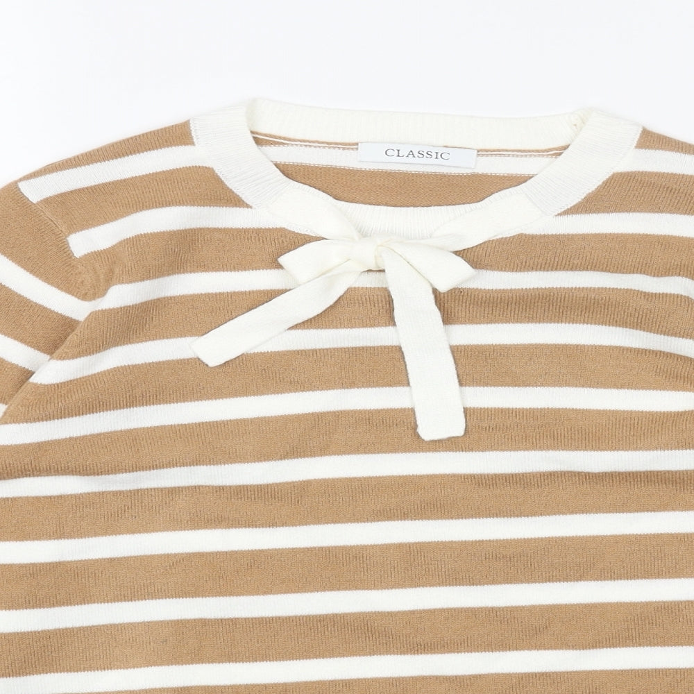 Womens UK Size 12 Marks and Spencer Beige Pullover Jumper