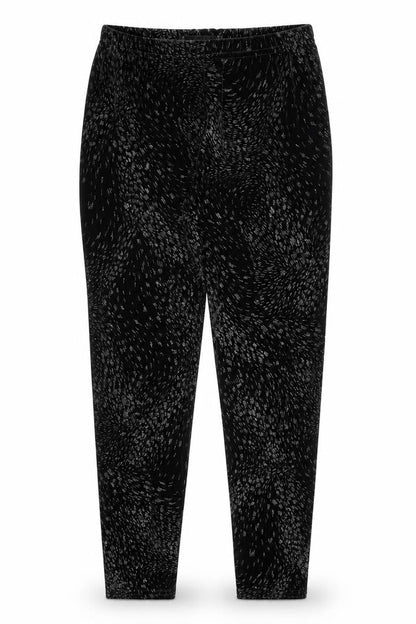 Signage Womens Black Geometric Polyester Jogger Leggings Size 10