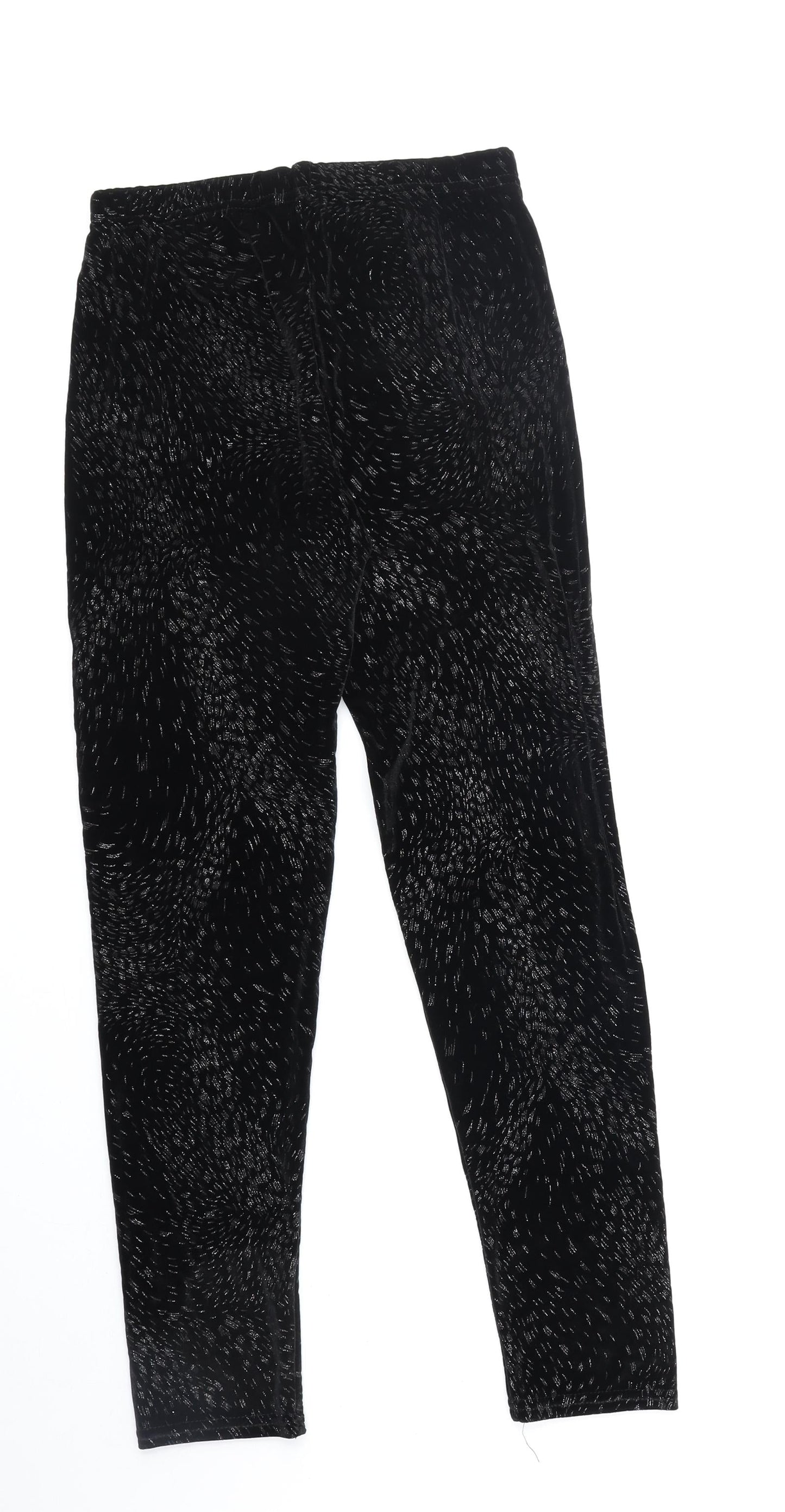 Signage Womens Black Geometric Polyester Jogger Leggings Size 10