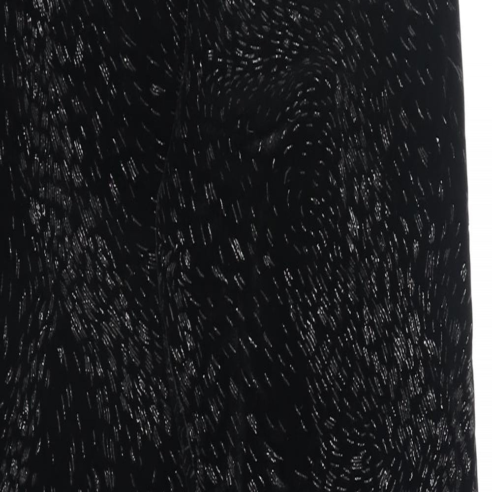Signage Womens Black Geometric Polyester Jogger Leggings Size 10