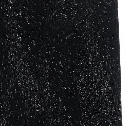 Signage Womens Black Geometric Polyester Jogger Leggings Size 10