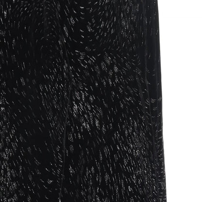 Signage Womens Black Geometric Polyester Jogger Leggings Size 10