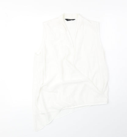 Womens UK Size 10 Decjuba White Basic Tank