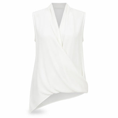 Womens UK Size 10 Decjuba White Basic Tank