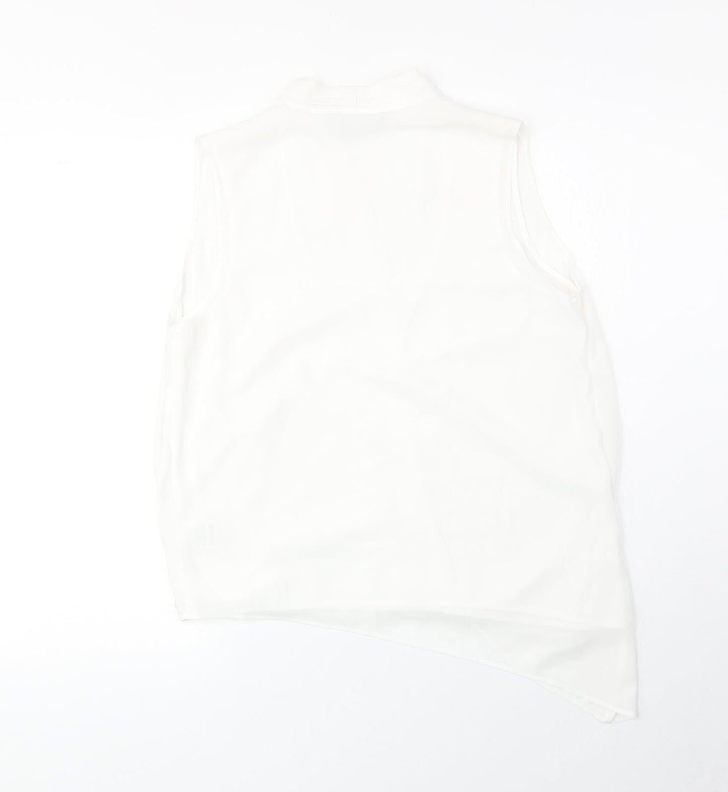 Womens UK Size 10 Decjuba White Basic Tank