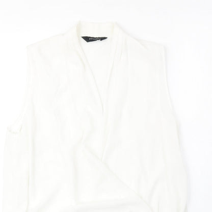 Womens UK Size 10 Decjuba White Basic Tank