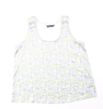Womens UK Size 12 Marks and Spencer Green Basic Tank