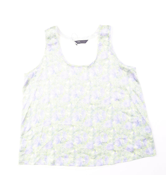 Womens UK Size 12 Marks and Spencer Green Basic Tank