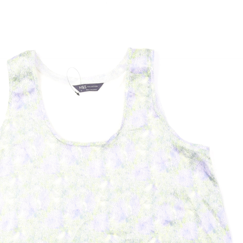 Womens UK Size 12 Marks and Spencer Green Basic Tank