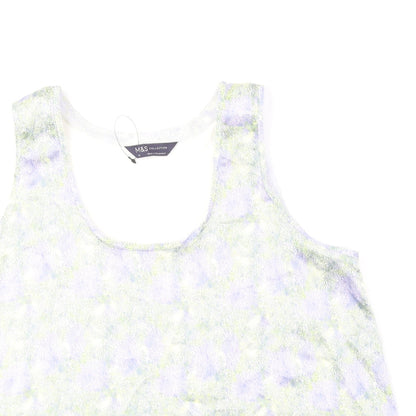 Womens UK Size 12 Marks and Spencer Green Basic Tank