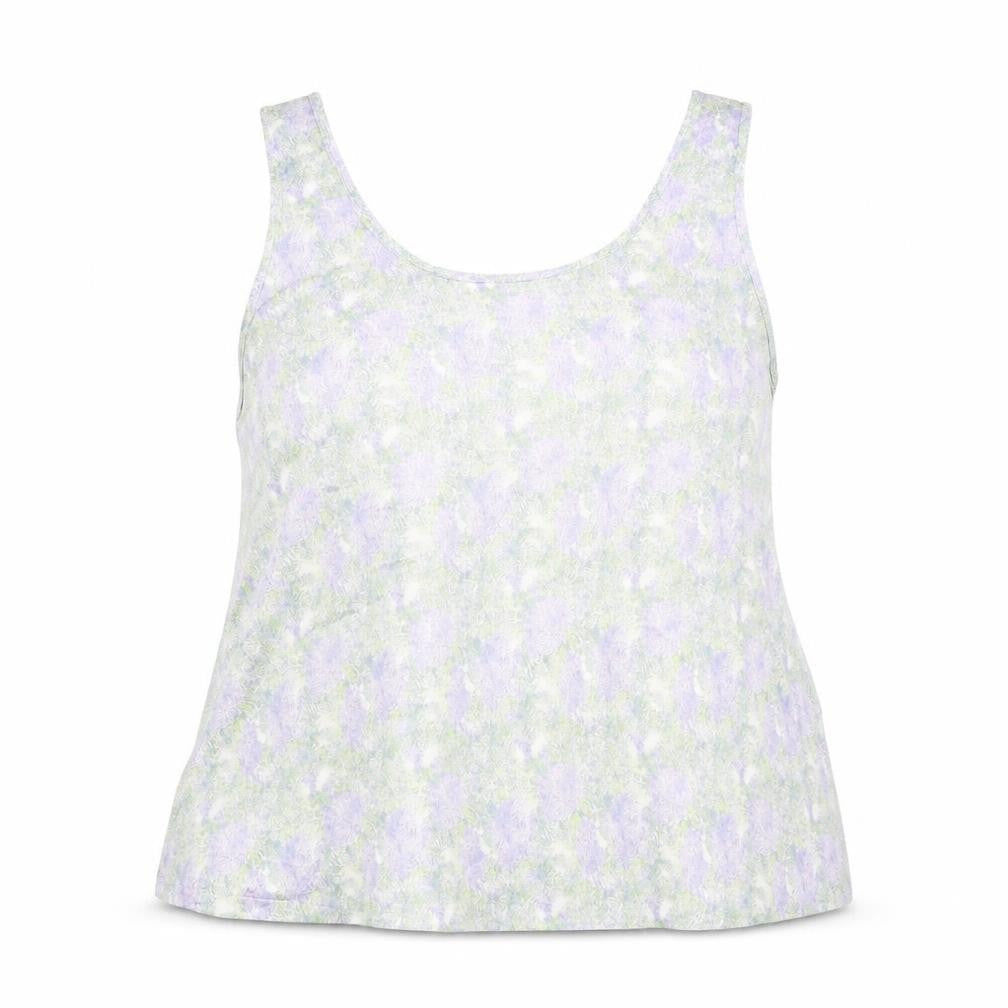 Marks and Spencer Womens Green Viscose Basic Tank Size 14 Scoop Neck