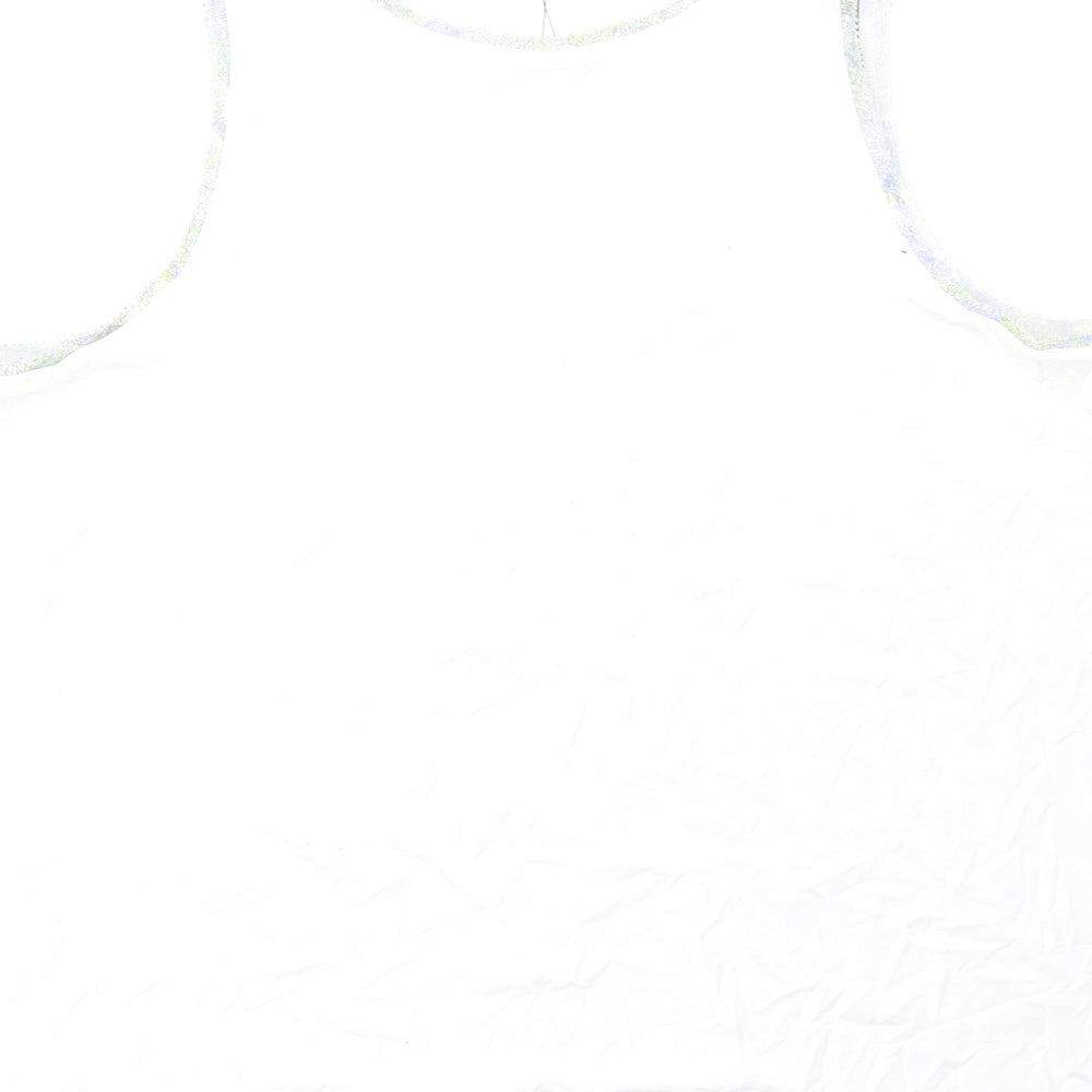 Marks and Spencer Womens Green Viscose Basic Tank Size 14 Scoop Neck