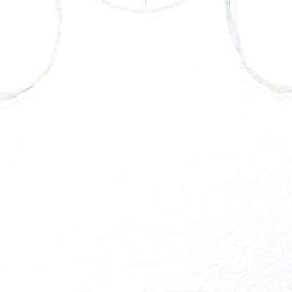 Marks and Spencer Womens Green Viscose Basic Tank Size 14 Scoop Neck