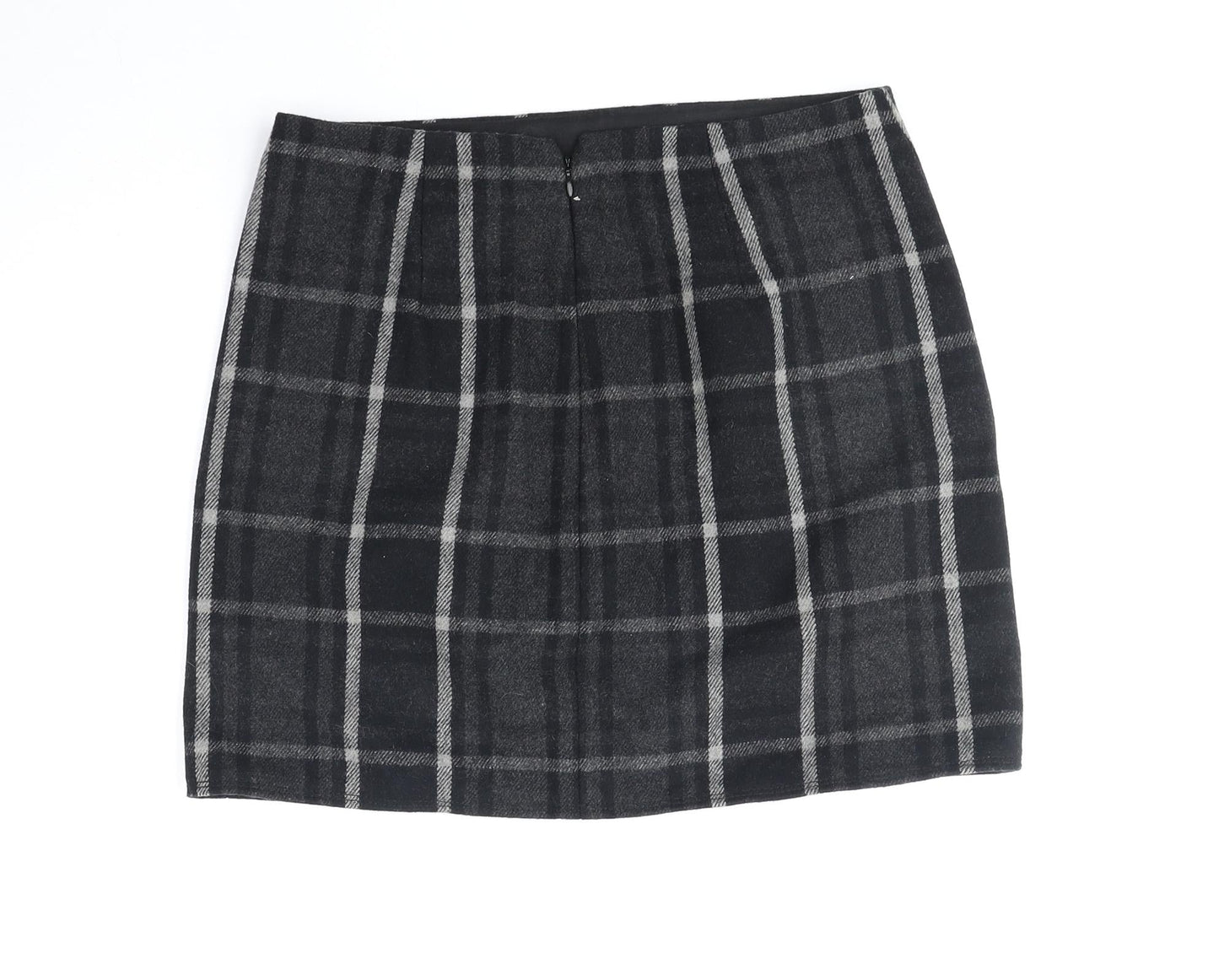 Gap Womens Black Plaid Polyester Straight & Pencil Skirt Size 6 Zip