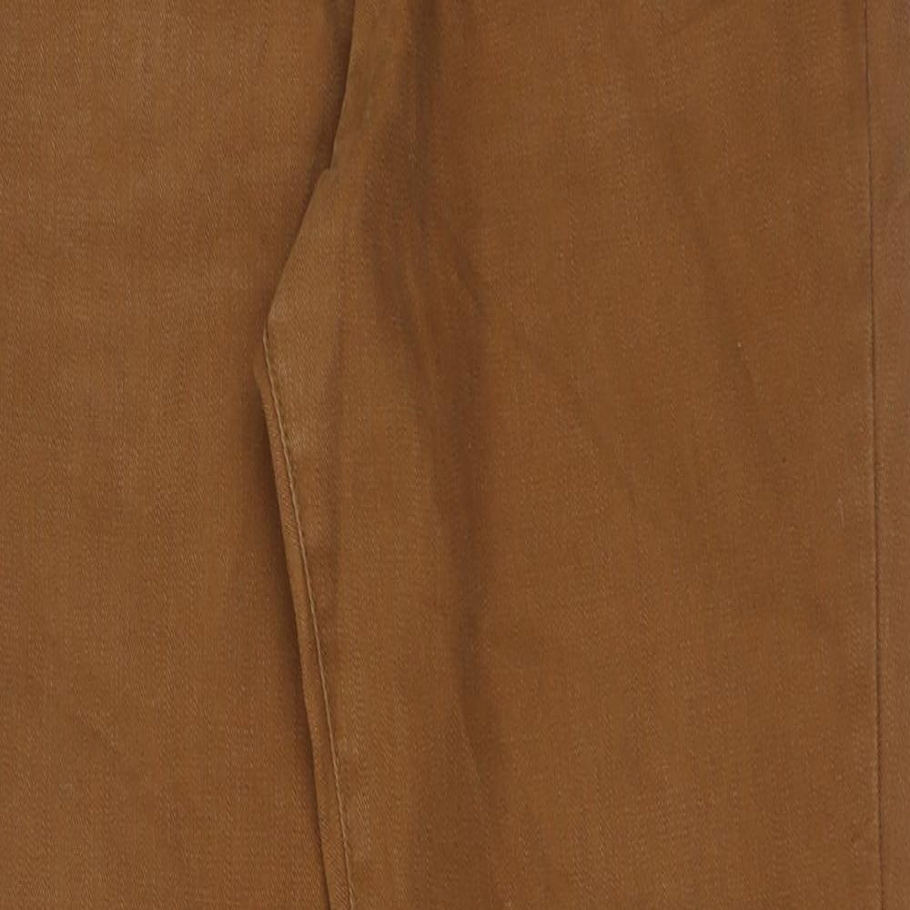 Hammond & Co Mens Brown Cotton Straight Jeans Size 36 in Regular Button