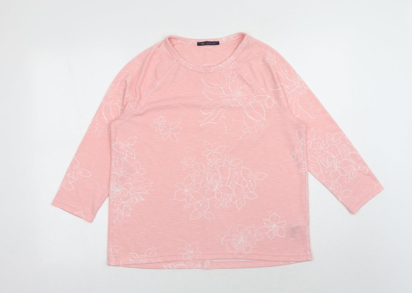 Womens UK Size 14 Marks and Spencer Pink Basic Blouse