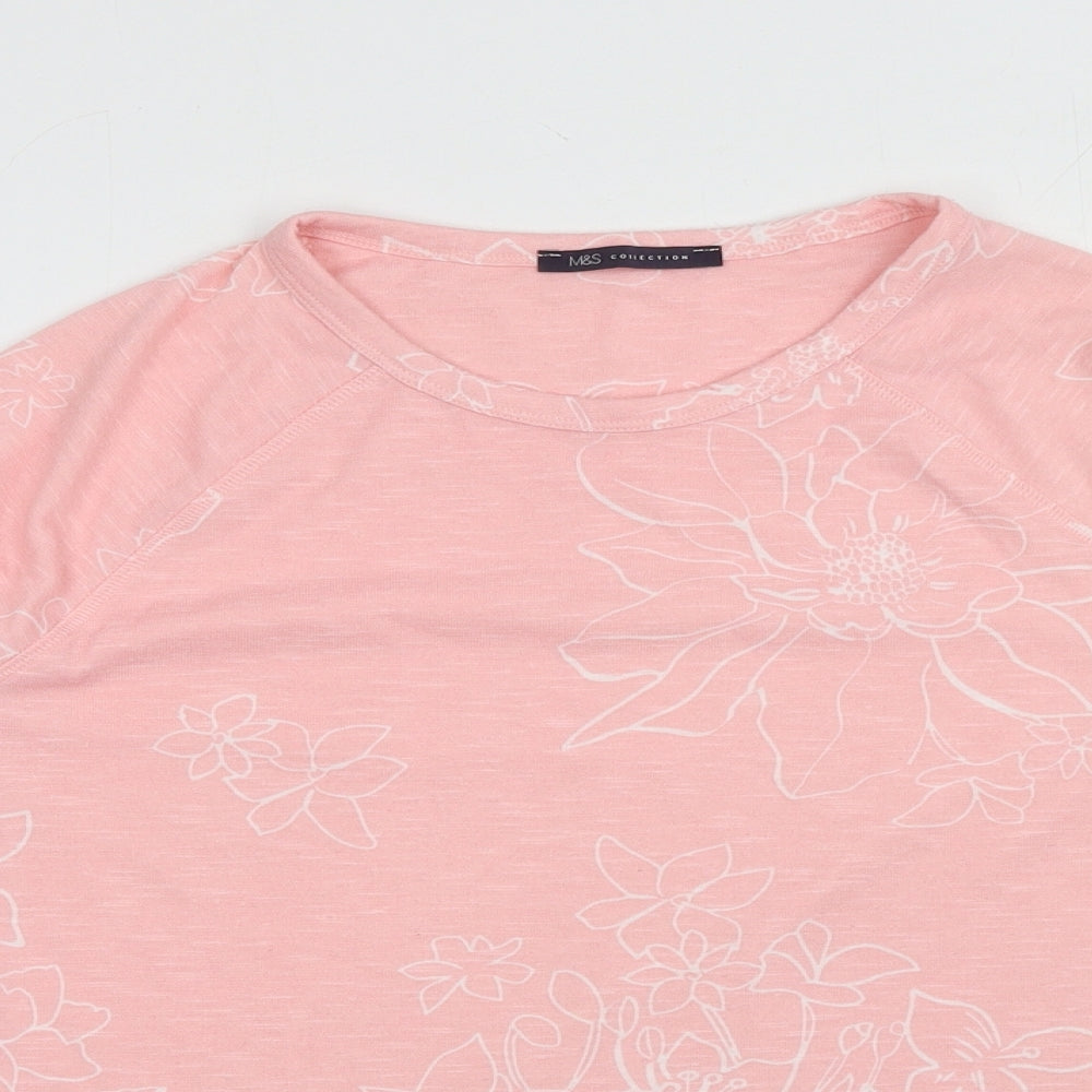 Womens UK Size 14 Marks and Spencer Pink Basic Blouse