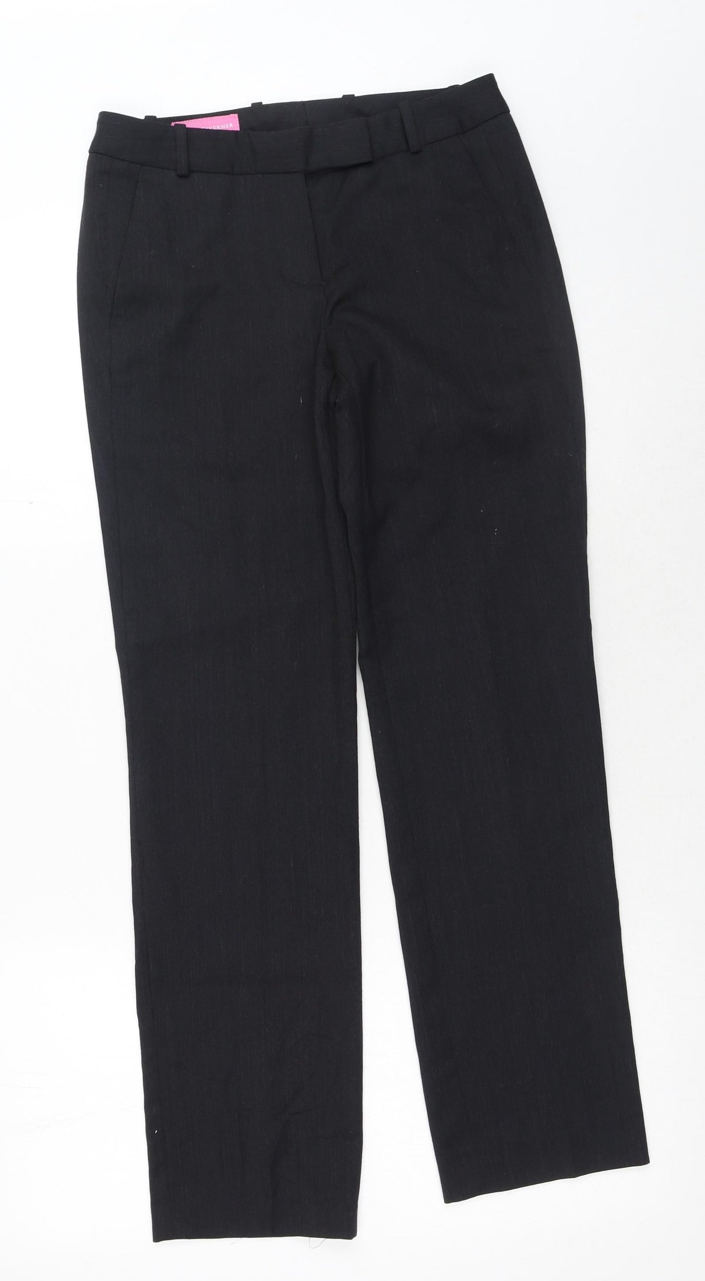 Brook Taverner Womens Black Polyester Dress Pants Trousers Size 30 in Regular Hook & Eye