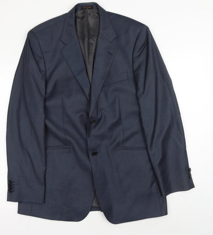 Mens UK Size 40 Simon Carter Regular Blue Suit Jacket
