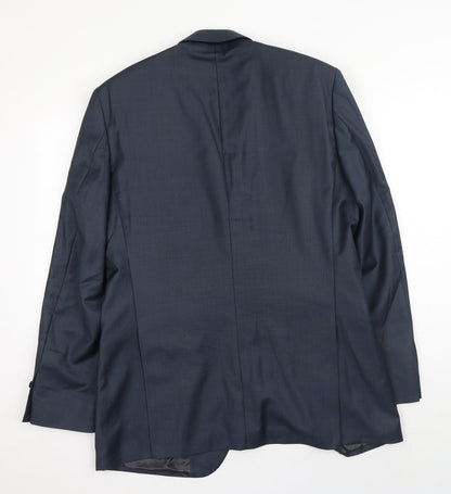 Mens UK Size 40 Simon Carter Regular Blue Suit Jacket