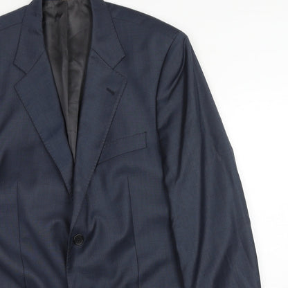 Mens UK Size 40 Simon Carter Regular Blue Suit Jacket